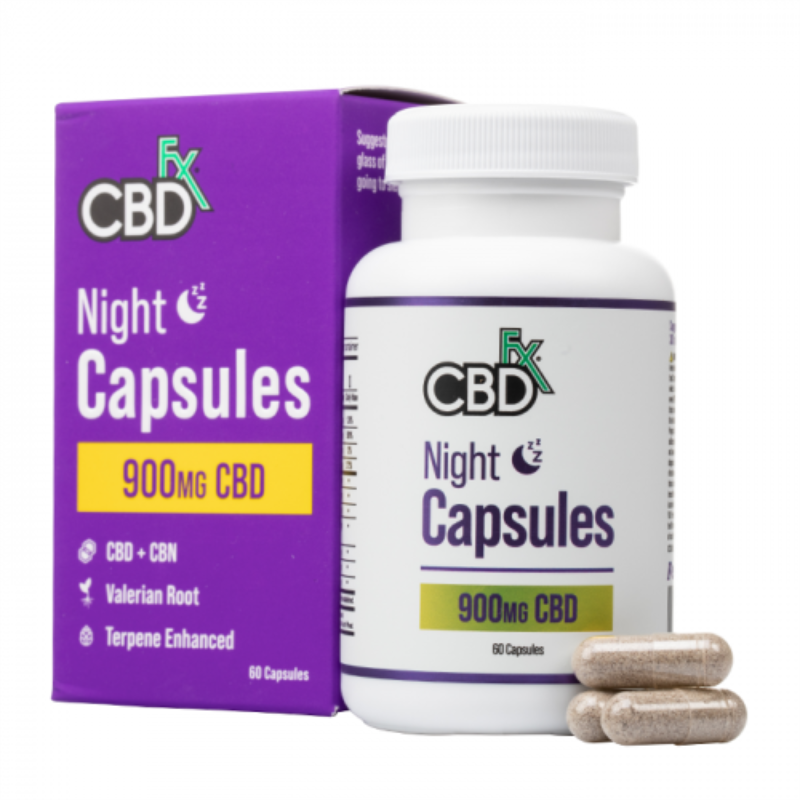 CBDfx Broad Spectrum CBD + CBN Night Capsules For ...