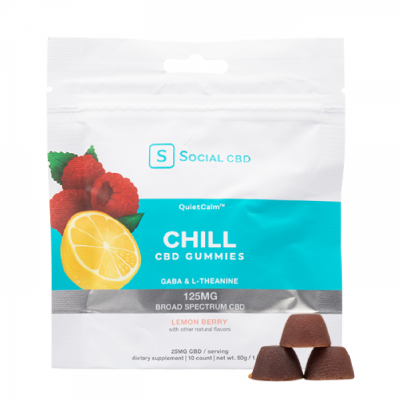 Social CBD Lemon Berry Chill Broad Spectrum CBD Gu...