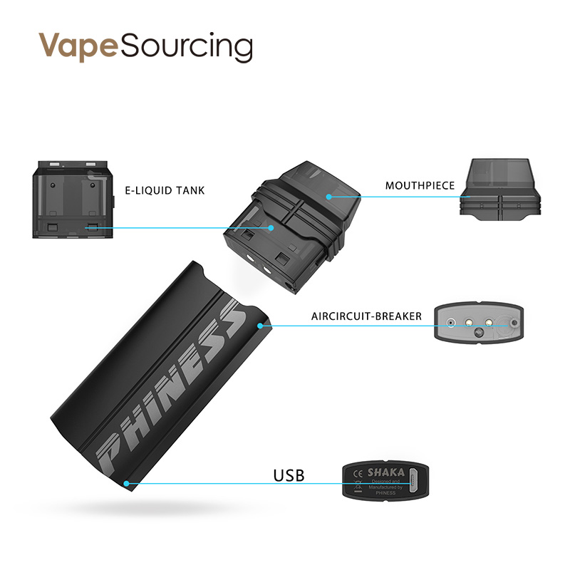 PHINESS SHAKA Pod System Kit 380mAh