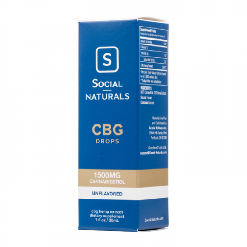Social Naturals Natural Flavor Isolate CBG Drops 30ml