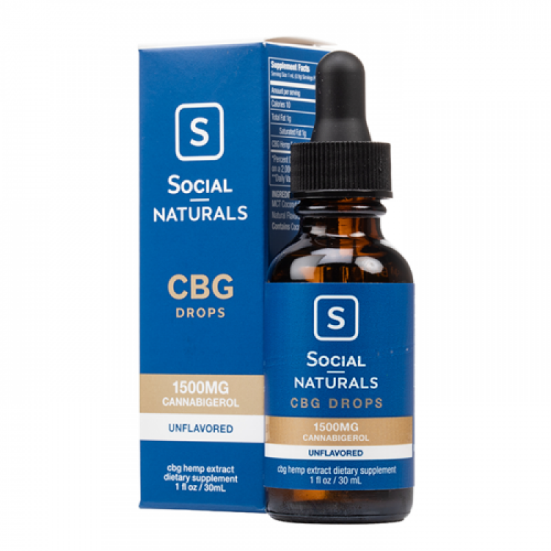 Social Naturals Natural Flavor Isolate CBG Drops 30ml