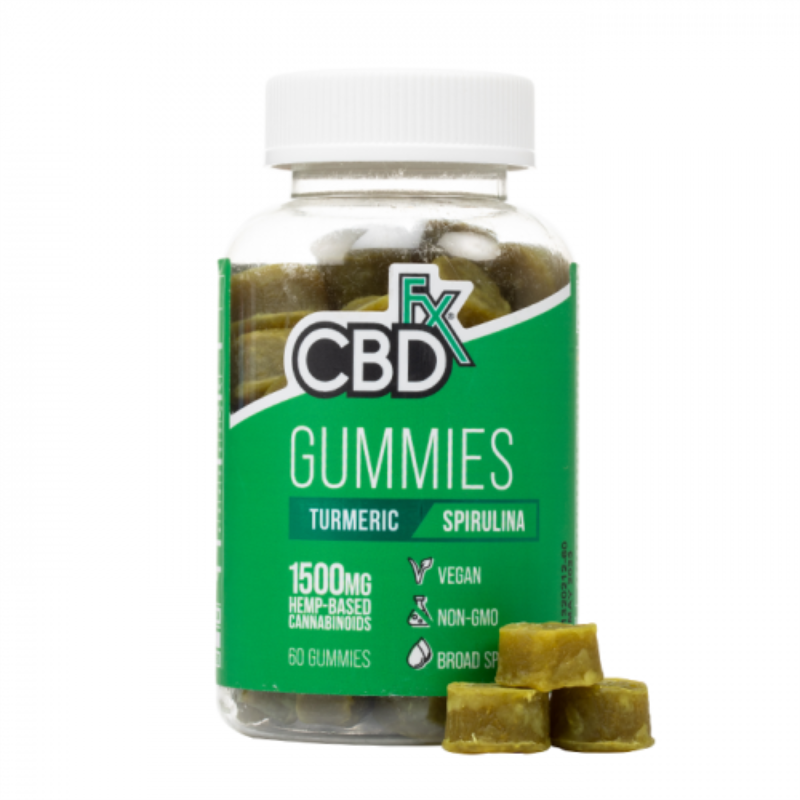 CBDfx CBD Gummies With Turmeric And Spirulina 1500mg