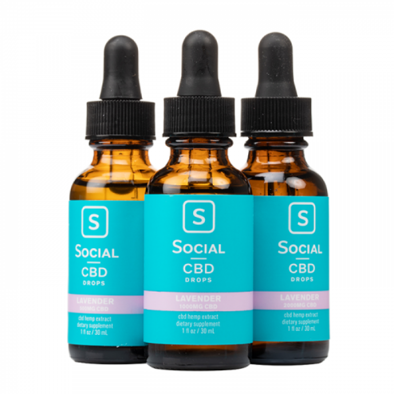 Social CBD Lavender Isolate CBD Oil Drops