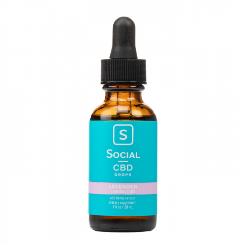 Social CBD Lavender Isolate CBD Oil Drops