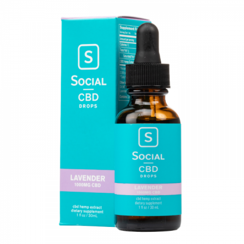 Social CBD Lavender Isolate CBD Oil Drops