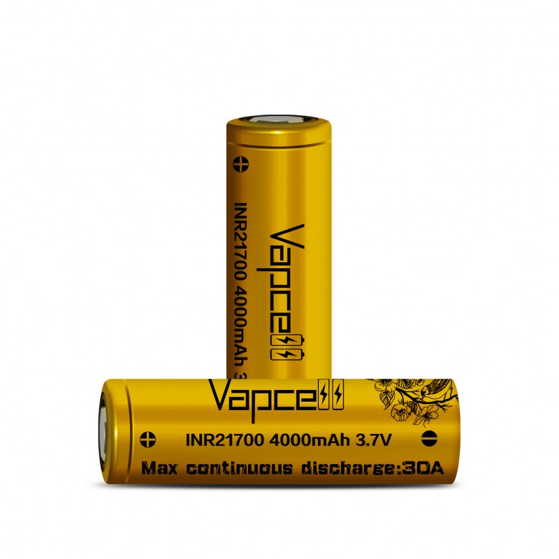 Vapcell INR 21700 Battery 3.7V 30A 4000mAh