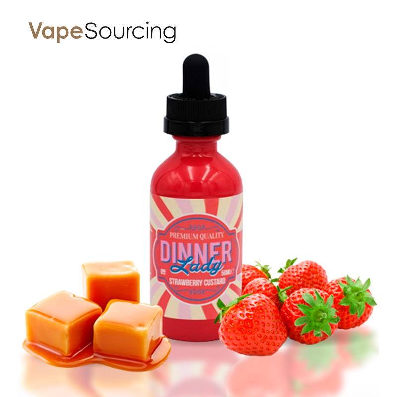 Dinner Lady Strawberry Custard E-juice 60ml(U.S.A. Warehouse)