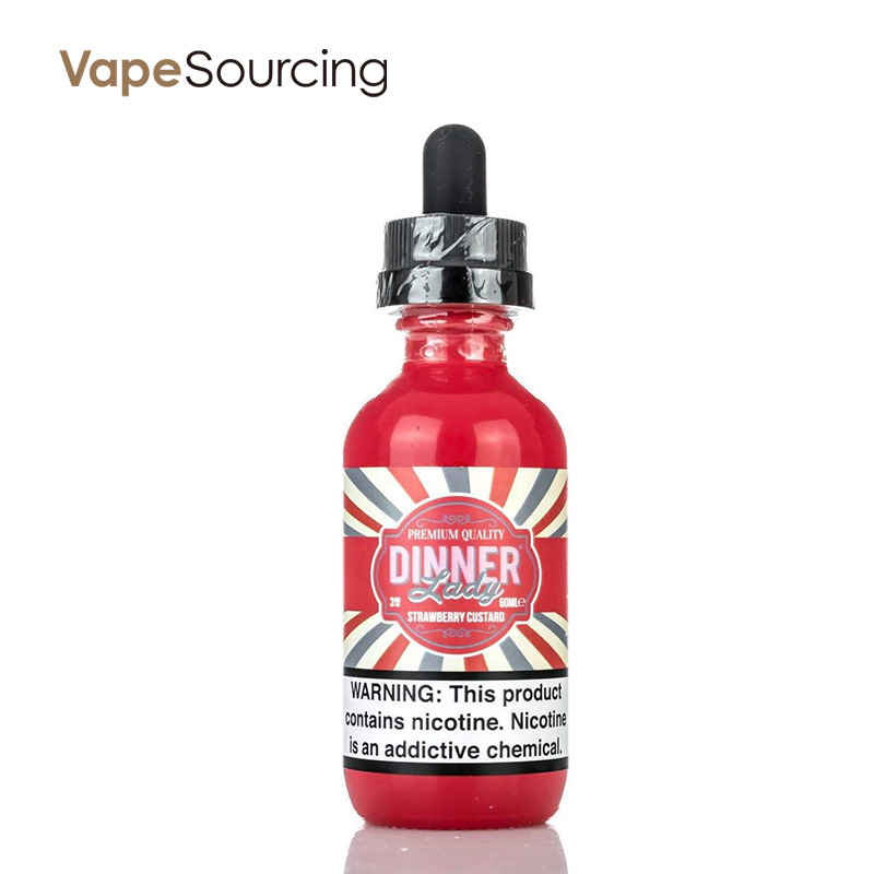 Dinner Lady Strawberry Custard E-juice 60ml(U.S.A. Warehouse)