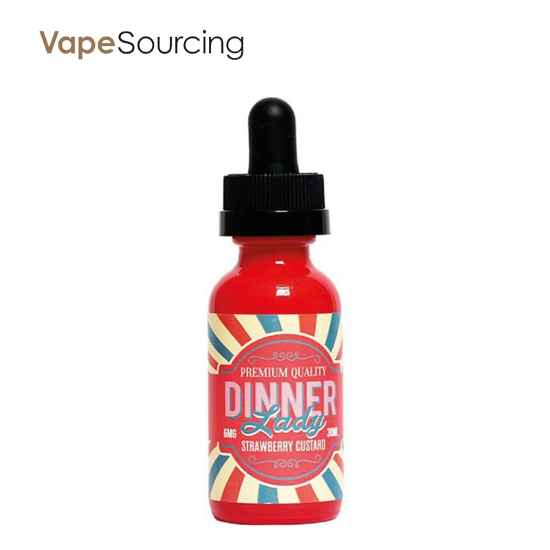 Dinner Lady Strawberry Custard E-juice 60ml(U.S.A. Warehouse)