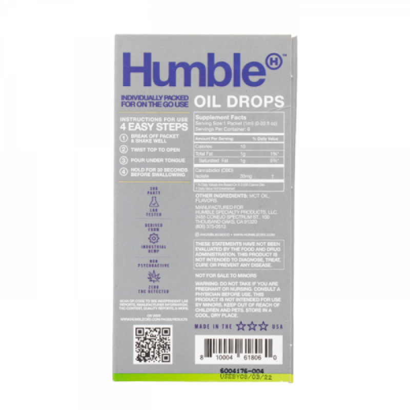 Humble CBD CBD Twist Oil Drops (6pcs/pack)