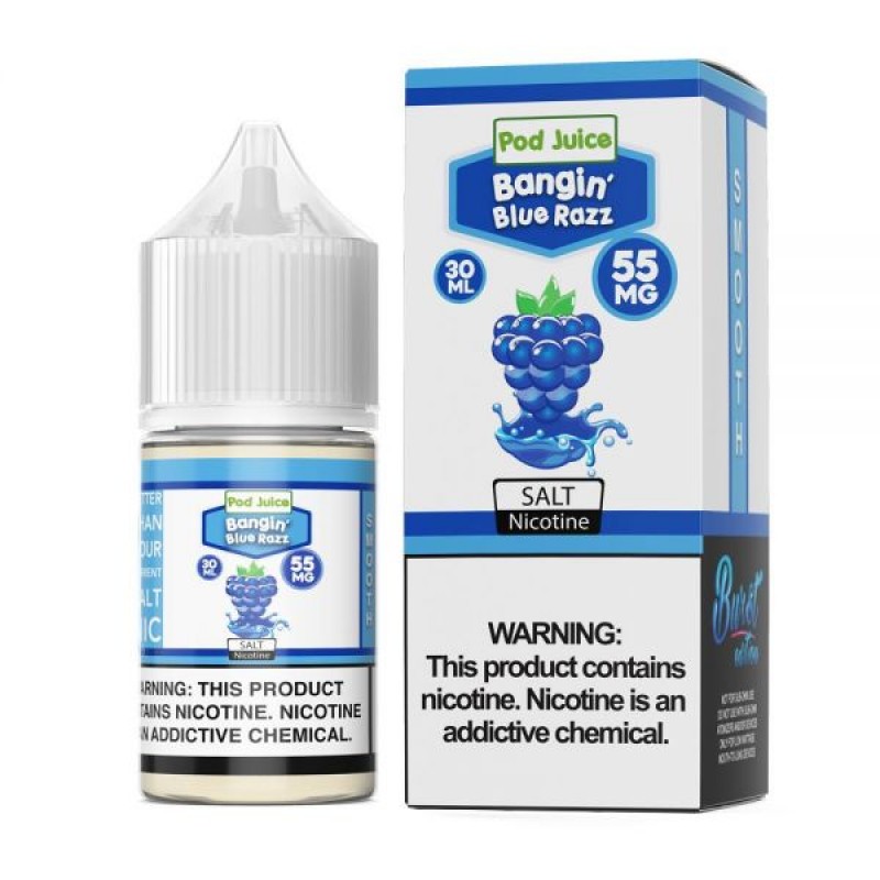 Pod Juice Salt Bangin' Blue Razz E-juice 30ml