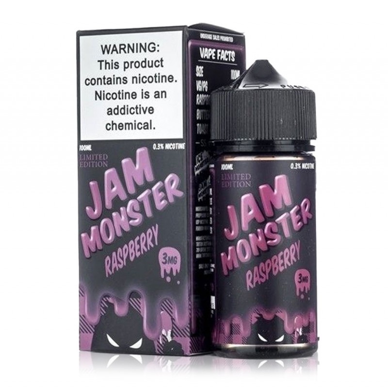 Jam Monster Raspberry Limited Edition Vape E-juice 100ml