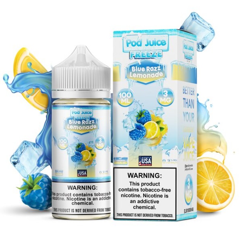 Pod Juice Blue Razz Lemonade Freeze E-juice 100ml