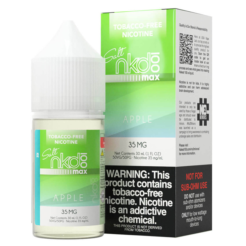 Naked 100 MAX Apple Ice Tobacco-Free Nicotine Salt E-Juice 30ml