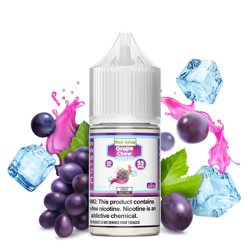 Pod Juice Salts Series Grape Chew Freeze Tobacco-F...