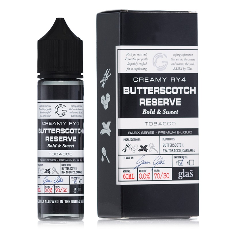 Glas Vapor Butterscotch Reserve - Basix Series E-juice 60ml