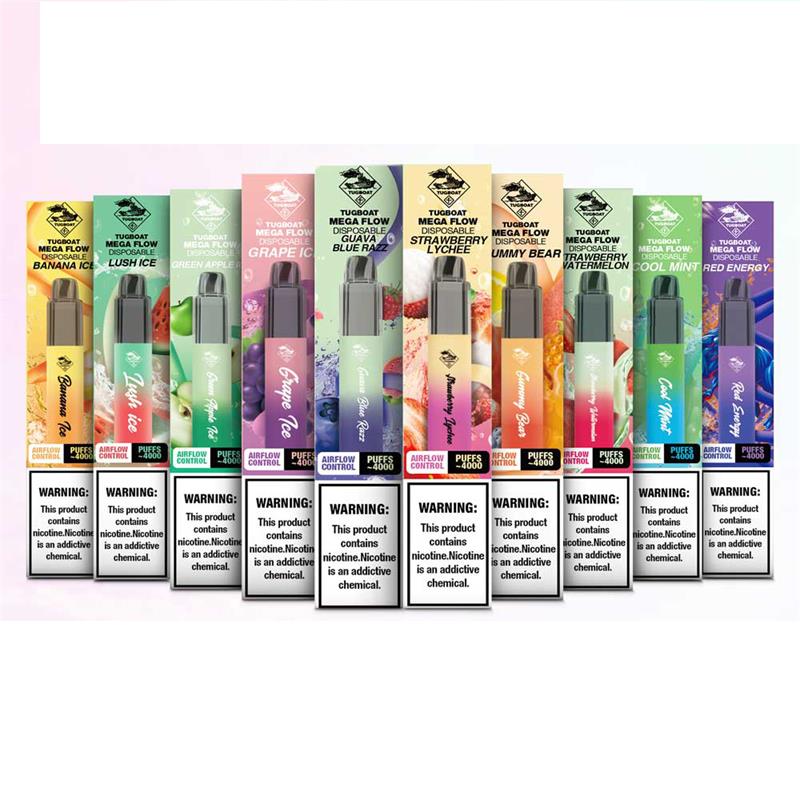 TUGBOAT MEGA FLOW Disposable Vape Device 4000 Puff...