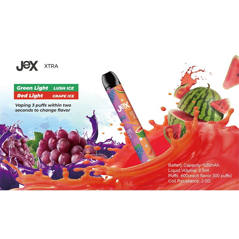 JeX XTRA Disposable Vape Device Dual Flavor 600 Pu...
